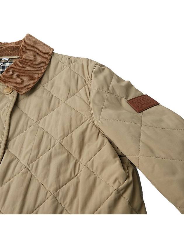 Diamond Quilted Thermoregulated Barn Jacket Honey - BURBERRY - BALAAN 5