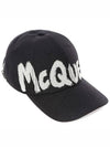 Signature Logo Graffiti Print Ball Cap Black - ALEXANDER MCQUEEN - BALAAN 1