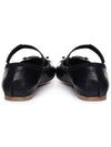 Leather Ballerina Leather Mary Jane Flat Shoes Black - MIU MIU - BALAAN 5