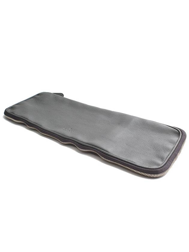 Gray leather men s big clutch bag - GUCCI - BALAAN 3