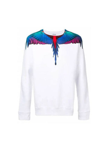 Men's Double Wing Sweatshirt White - MARCELO BURLON - BALAAN 1