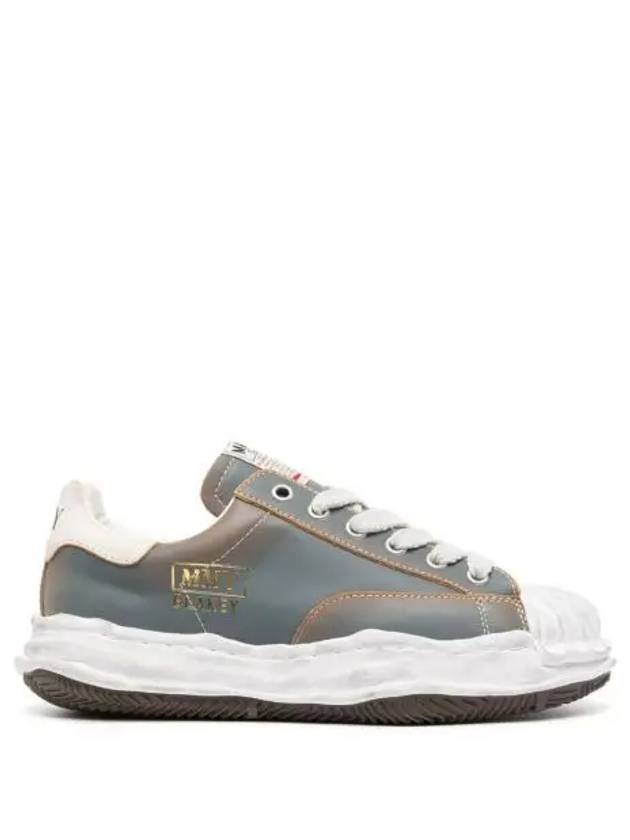 A11FW722 BLUE Blakey OG Sol VE Leather Low Top Sneakers - MIHARA YASUHIRO - BALAAN 1