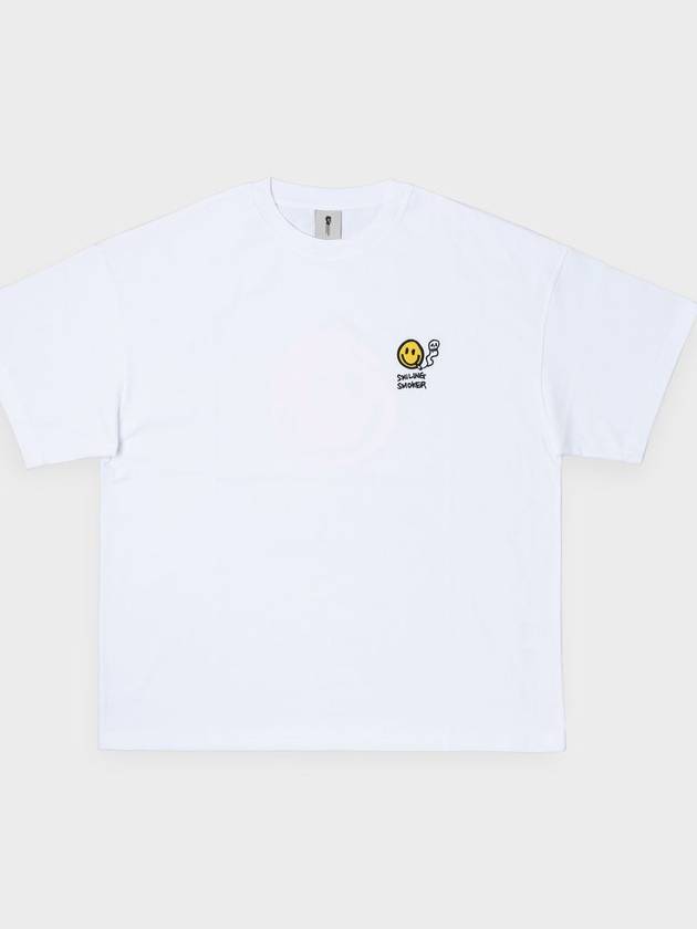 OVERSIZE FIT SMOKER TEE WHITE - STOCKHOLM SYNDROME - BALAAN 2