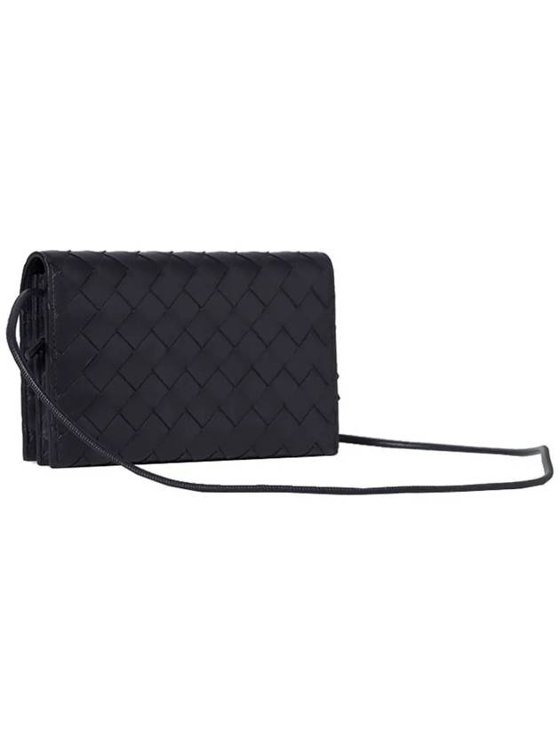 Intrecciato Strap Long Wallet Black - BOTTEGA VENETA - BALAAN 5