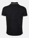 Stretch Cotton Pique Short Sleeve Polo Shirt Black - STONE ISLAND - BALAAN 3