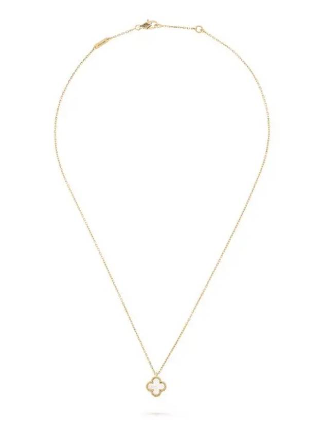 Sweet Alhambra Pendant Necklace Gold White - VANCLEEFARPELS - BALAAN 3