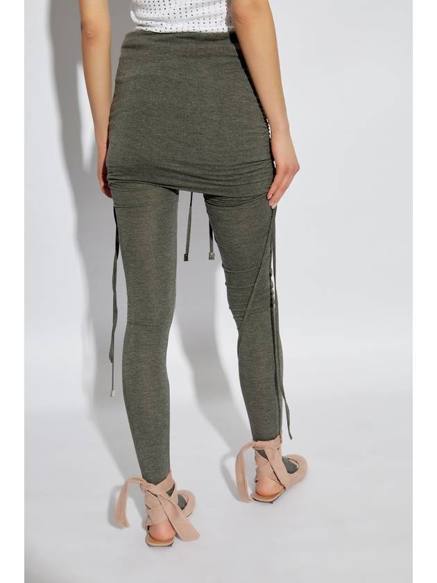 The Attico Leggings With A Fold, Women's, Grey - THE ATTICO - BALAAN 4