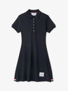 Women's Logo Patch Tennis Flare Short Dress Navy - THOM BROWNE - BALAAN 2