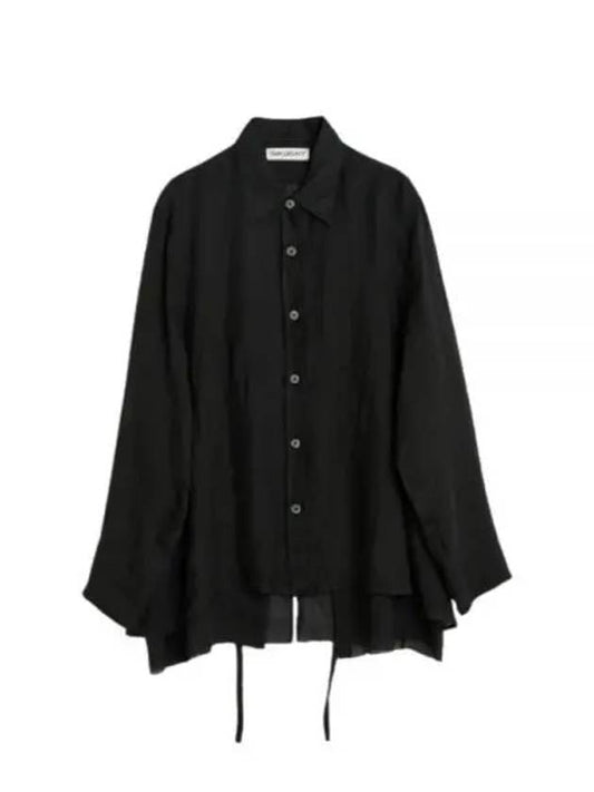 23 BACKLESS LINER SHIRT Black Gauze RA AMI e W2232BLB backless liner shirt - OUR LEGACY - BALAAN 2