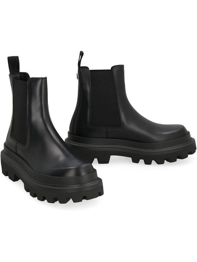 Men's Leather Chelsea Boots Black - DOLCE&GABBANA - BALAAN 4