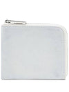 Logo Zipper Leather Half Wallet Off White - MAISON MARGIELA - BALAAN 1