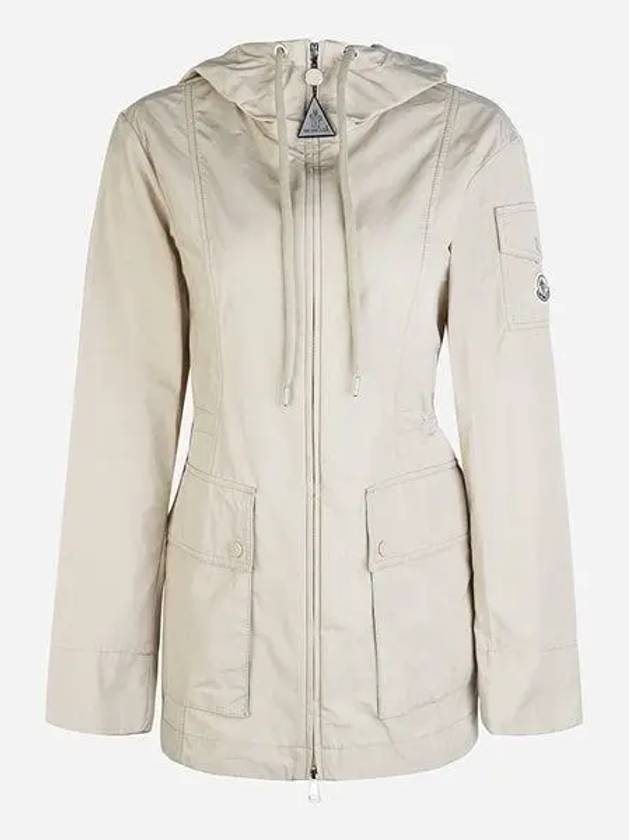 1A00133 549P3 20J Leandro Women s Hooded Jacket Beige 1085453 - MONCLER - BALAAN 1