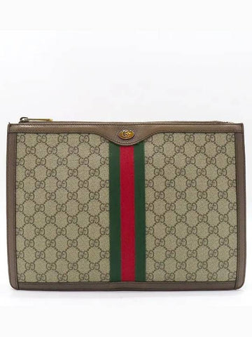 523359 GG Logo PVC Supreme Portfolio Ophidia Clutch - GUCCI - BALAAN 1