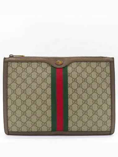 523359 GG Logo PVC Supreme Portfolio Ophidia Clutch - GUCCI - BALAAN 1