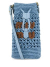 Embroidered Logo Crochet Bucket Bag Light Blue - MIU MIU - BALAAN 2