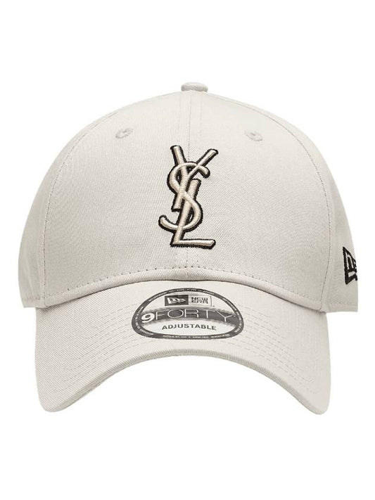 Cassandre Canvas Ball Cap Ecru - SAINT LAURENT - BALAAN 1