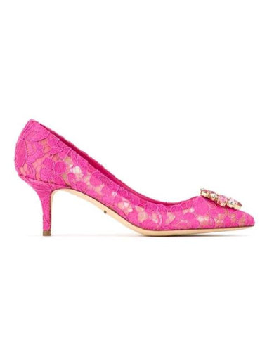 Bellucci Lace Pumps Heel Fuchsia - DOLCE&GABBANA - BALAAN 1