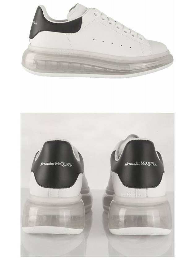 Oversized Clear Sole Low Top Sneakers Black White - ALEXANDER MCQUEEN - BALAAN 5