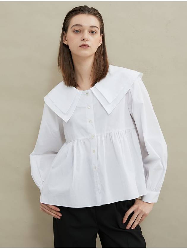 Sailor double collar blouse White - MANAVIS7 - BALAAN 3