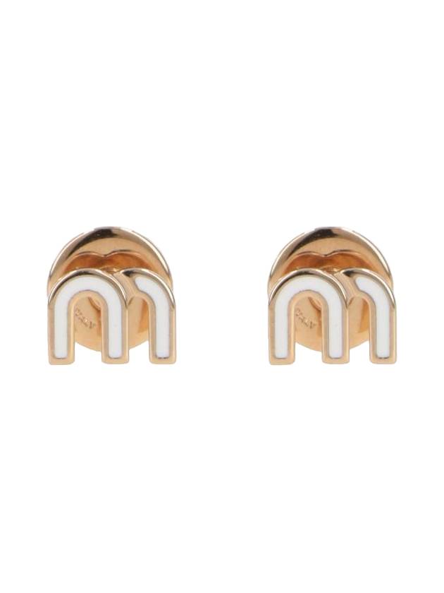 Enameled Metal Earrings Gold - MIU MIU - BALAAN 1