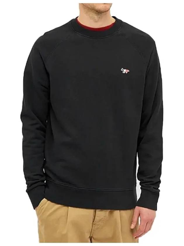 Tricolor Fox Patch Sweatshirt Black - MAISON KITSUNE - BALAAN 4