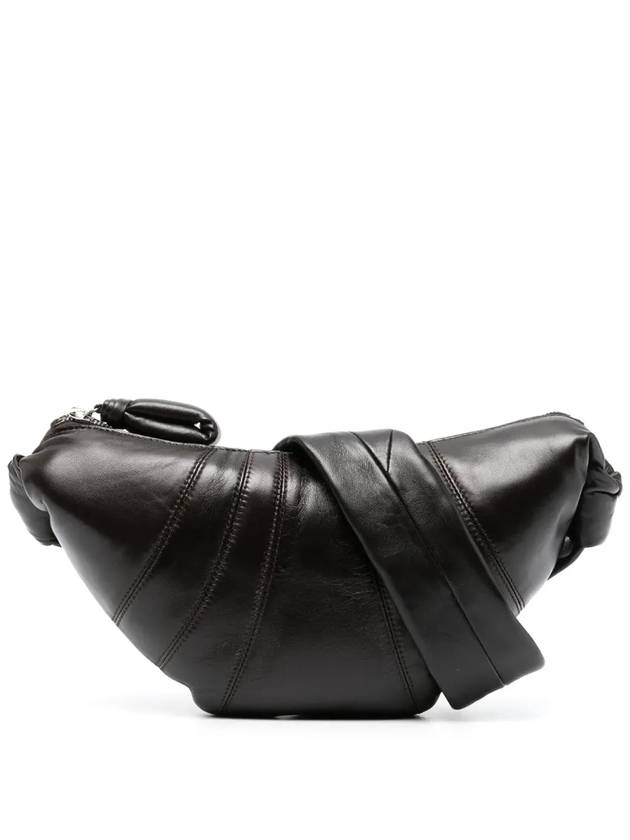 Croissant Small Nappa Leather Cross Bag Dark Chocolate - LEMAIRE - BALAAN 3