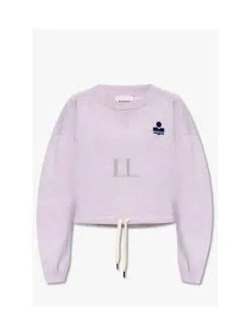 Margo Logo Crop Sweatshirt Lilac - ISABEL MARANT - BALAAN 1