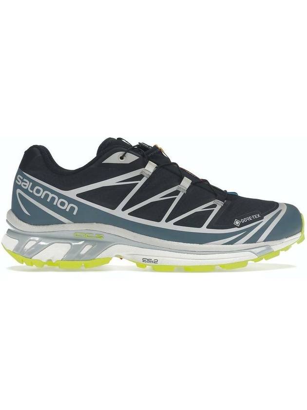 XT 6 Gore-Tex Low-Top Sneakers Night Sky Blue Lime - SALOMON - BALAAN 1