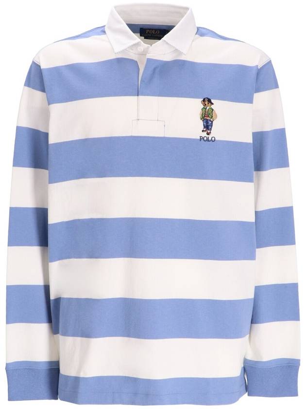 Striped Long Sleeve PK Shirt Blue - POLO RALPH LAUREN - BALAAN 2