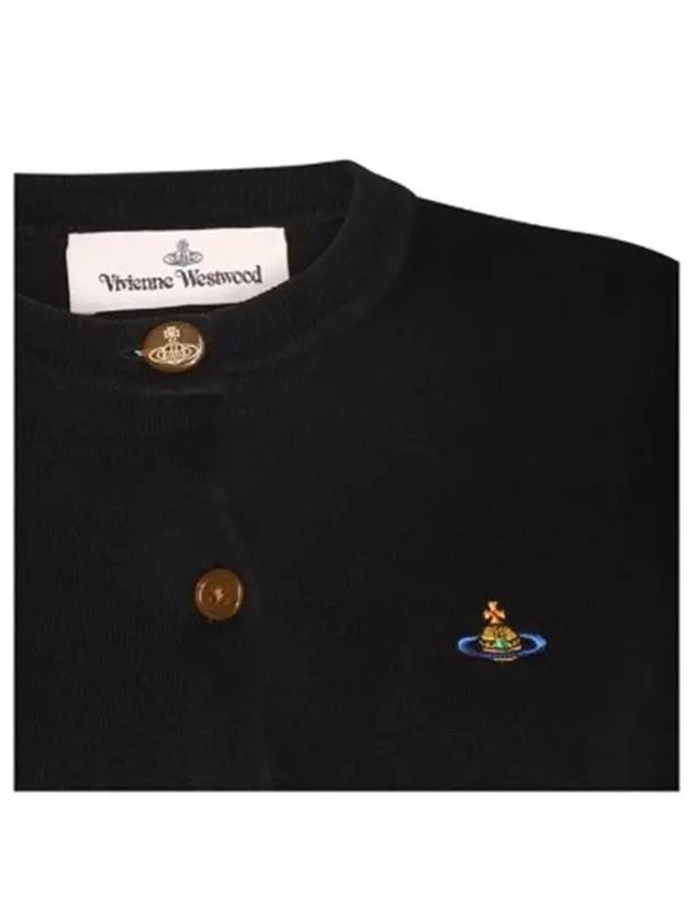 Bea Logo Cardigan Black - VIVIENNE WESTWOOD - BALAAN 7