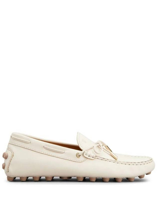 Gommino Bubble Leather Driving Shoes Off White - TOD'S - BALAAN 1