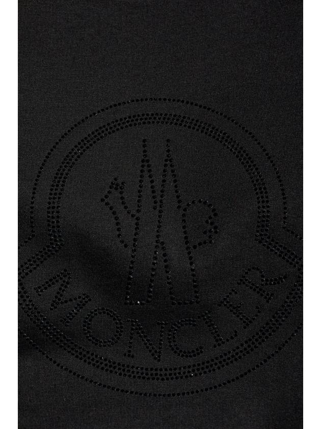 Crystal Logo Short Sleeve T-Shirt Black - MONCLER - BALAAN 6