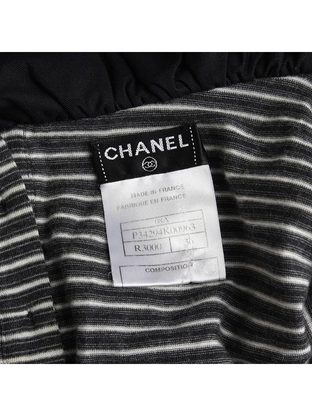 Charcoal gray striped blouse 44 - CHANEL - BALAAN 3