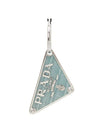 Women's Triangle Logo Earrings Blue - PRADA - BALAAN 2