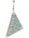 Women's Triangle Logo Earrings Blue - PRADA - BALAAN 3