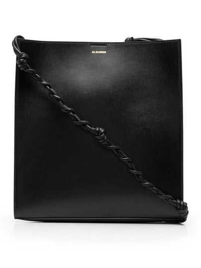 Tangle Medium Leather Cross Bag Black - JIL SANDER - BALAAN 2