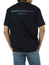 Gradient Embossed Back Logo Short Sleeve T-Shirt Black - WOOYOUNGMI - BALAAN 5