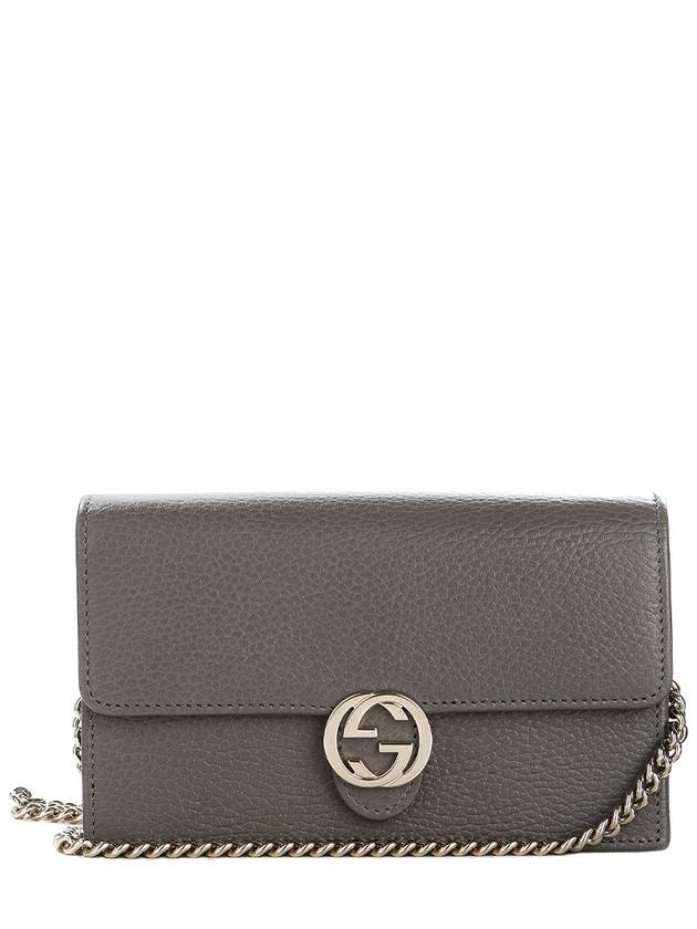 GG Interlocking Chain Strap Cross Bag Grey - GUCCI - BALAAN 2