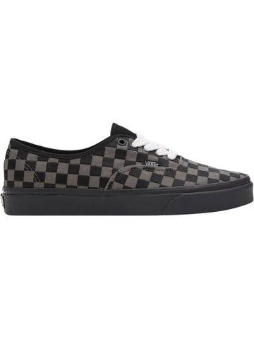 Authentic Checkerboard Low Top Sneakers Black - VANS - BALAAN 1