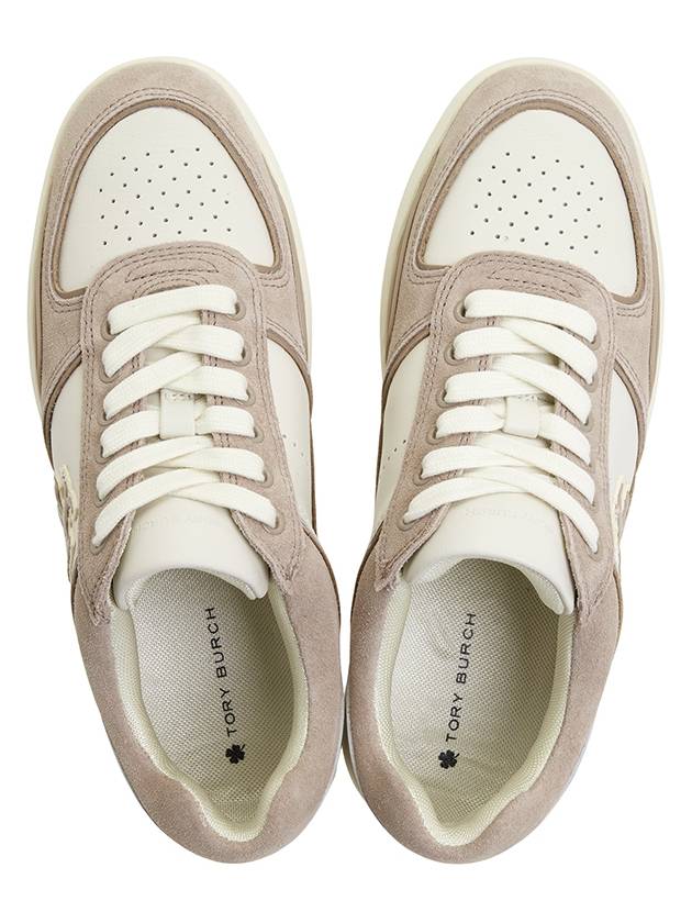 Women's Clover Court Low Top Sneakers Beige - TORY BURCH - BALAAN 3