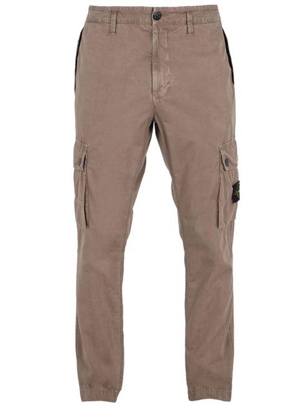 Wappen Patch Old Treatment Slim Fit Cargo Straight Pants Brown - STONE ISLAND - BALAAN 2