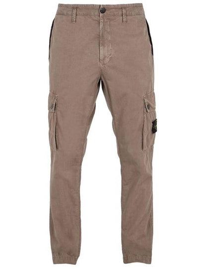 Wappen Patch Old Treatment Slim Fit Cargo Straight Pants Brown - STONE ISLAND - BALAAN 2