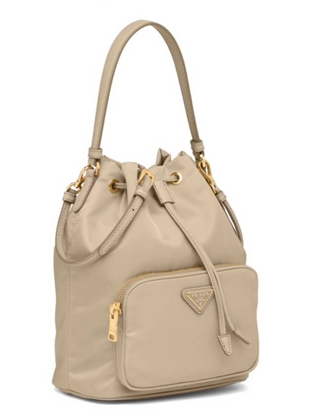 Duet Re-Nylon Bucket Bag Desert Beige - PRADA - BALAAN 3