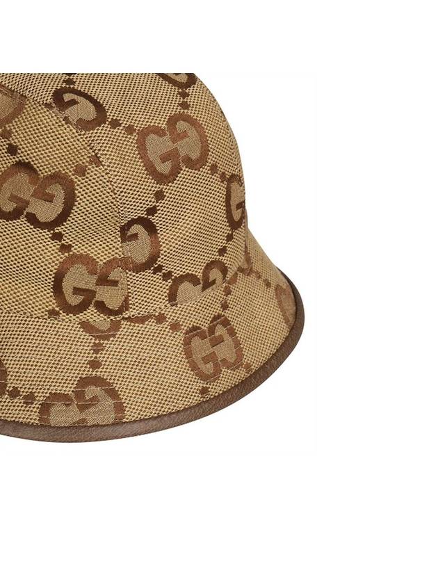 Jumbo GG Canvas Bucket Hat Brown - GUCCI - BALAAN 4