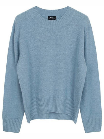 Allison Alpaca Wool Knit Top Blue - A.P.C. - BALAAN 1