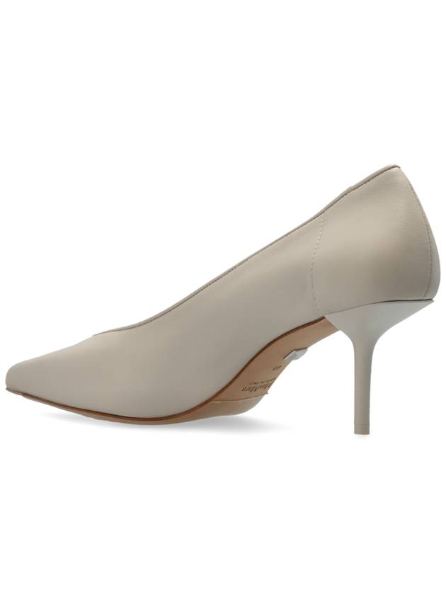 Max Mara Leather Heeled Shoes, Women's, Cream - MAX MARA - BALAAN 5