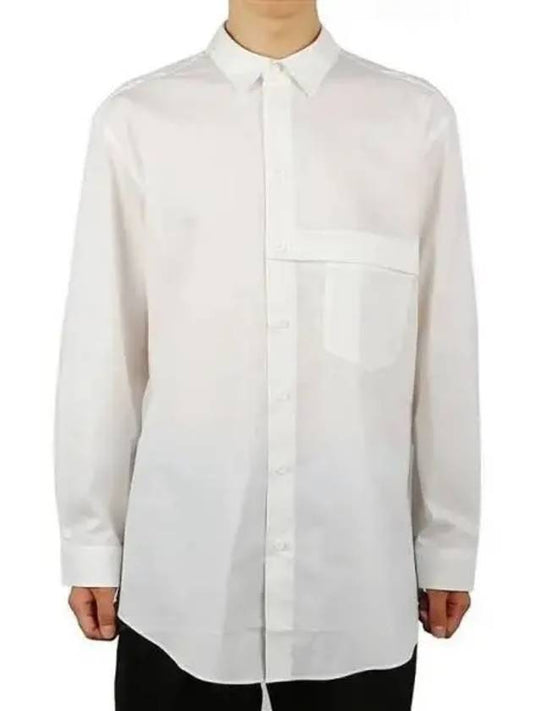 Chest Pocket Overshirt Long Sleeve Shirt White - Y-3 - BALAAN 2