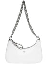 Logo Chain Leather Shoulder Bag White - TORY BURCH - BALAAN 3