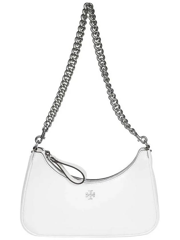 Logo Chain Leather Shoulder Bag White - TORY BURCH - BALAAN 3