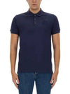 Embroidery Logo Short Sleeve Polo Shirt Navy - BALLY - BALAAN 2